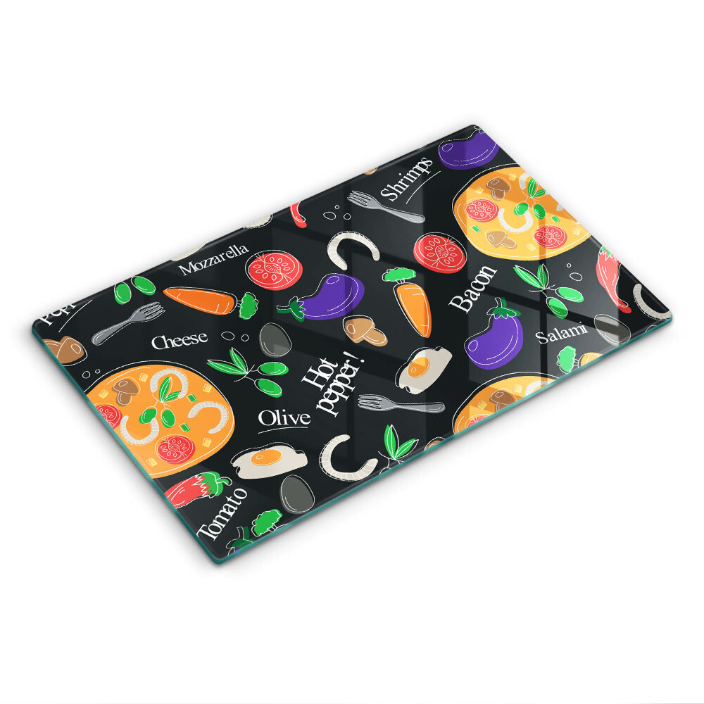 Placă protecție plita Ilustrație alimentară