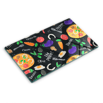 Placă protecție plita Ilustrație alimentară