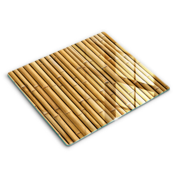 Decorativ placă sticla protectie aragaz Bambus boho natural 60x52 cm