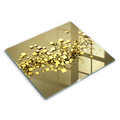 Decorativ placă sticla protectie aragaz Geometrie 3D abstractă 60x52 cm