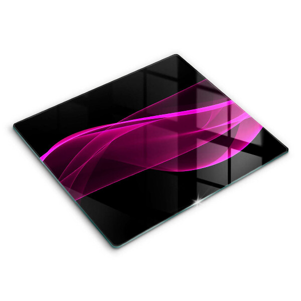 Decorativ placă sticla protectie aragaz Abstracție roz 60x52 cm