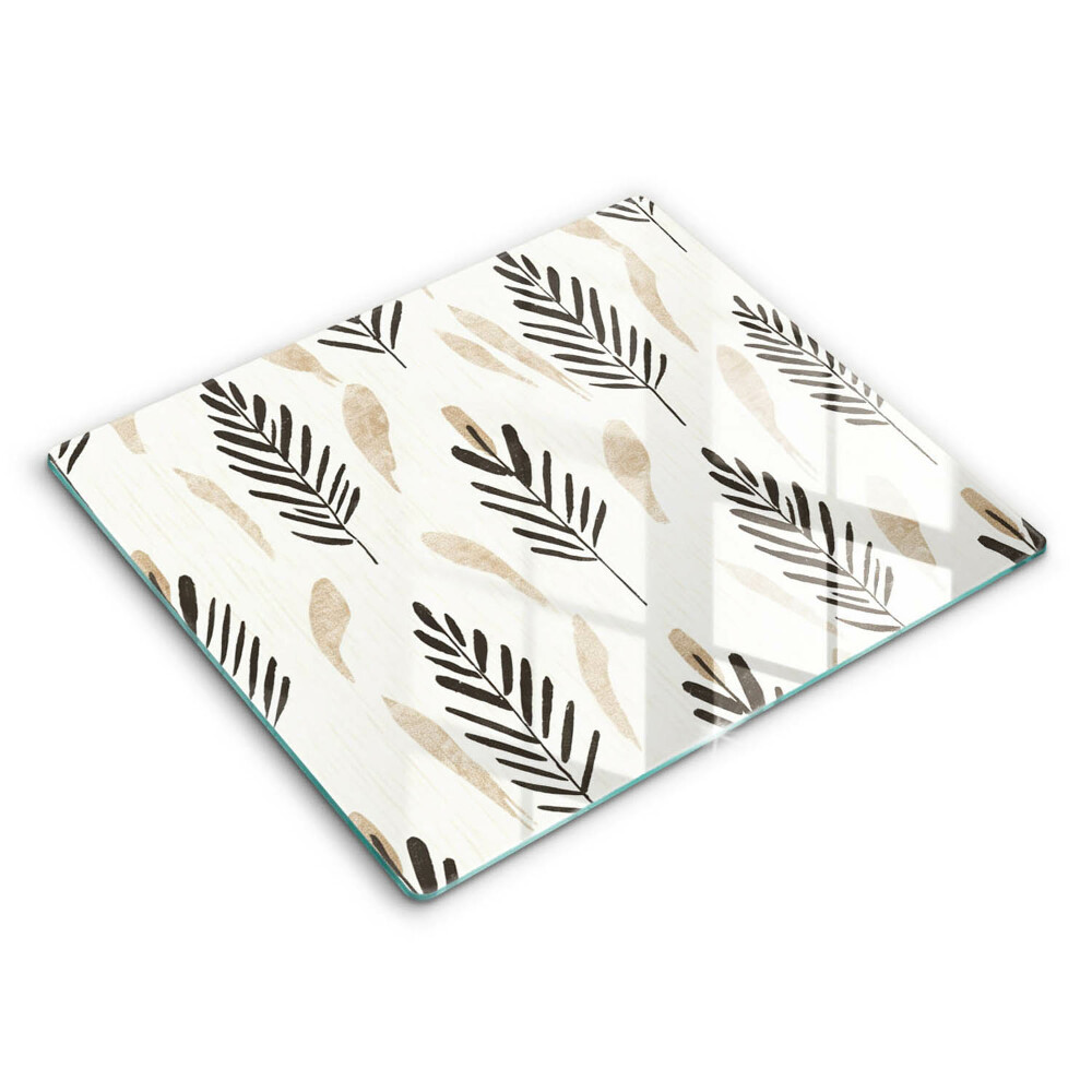 Decorativ placă sticla protectie aragaz Plante boho 60x52 cm 