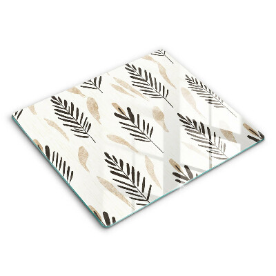 Decorativ placă sticla protectie aragaz Plante boho 60x52 cm