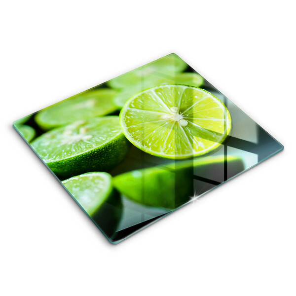 Decorativ placă sticla protectie aragaz Citrice de lime 60x52 cm