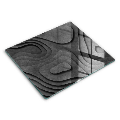 Decorativ placă sticla protectie aragaz Forme de piatră 3D 60x52 cm