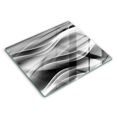 Decorativ placă sticla protectie aragaz Linii moi abstracte 60x52 cm