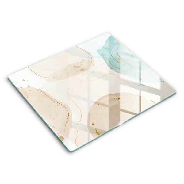 Decorativ placă sticla protectie aragaz Forme boho strălucitoare 60x52 cm 