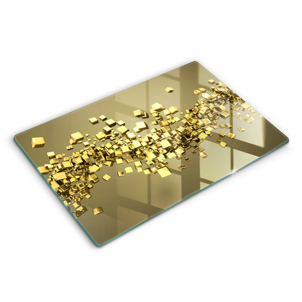 Modern placă din sticla protectie perete bucatarie Geometrie 3D abstractă 80x52 cm