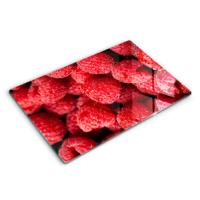 Modern placă din sticla protectie perete bucatarie Fructe de zmeură 80x52 cm