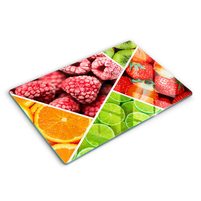 Modern placă din sticla protectie perete bucatarie Fructe colorate 80x52 cm