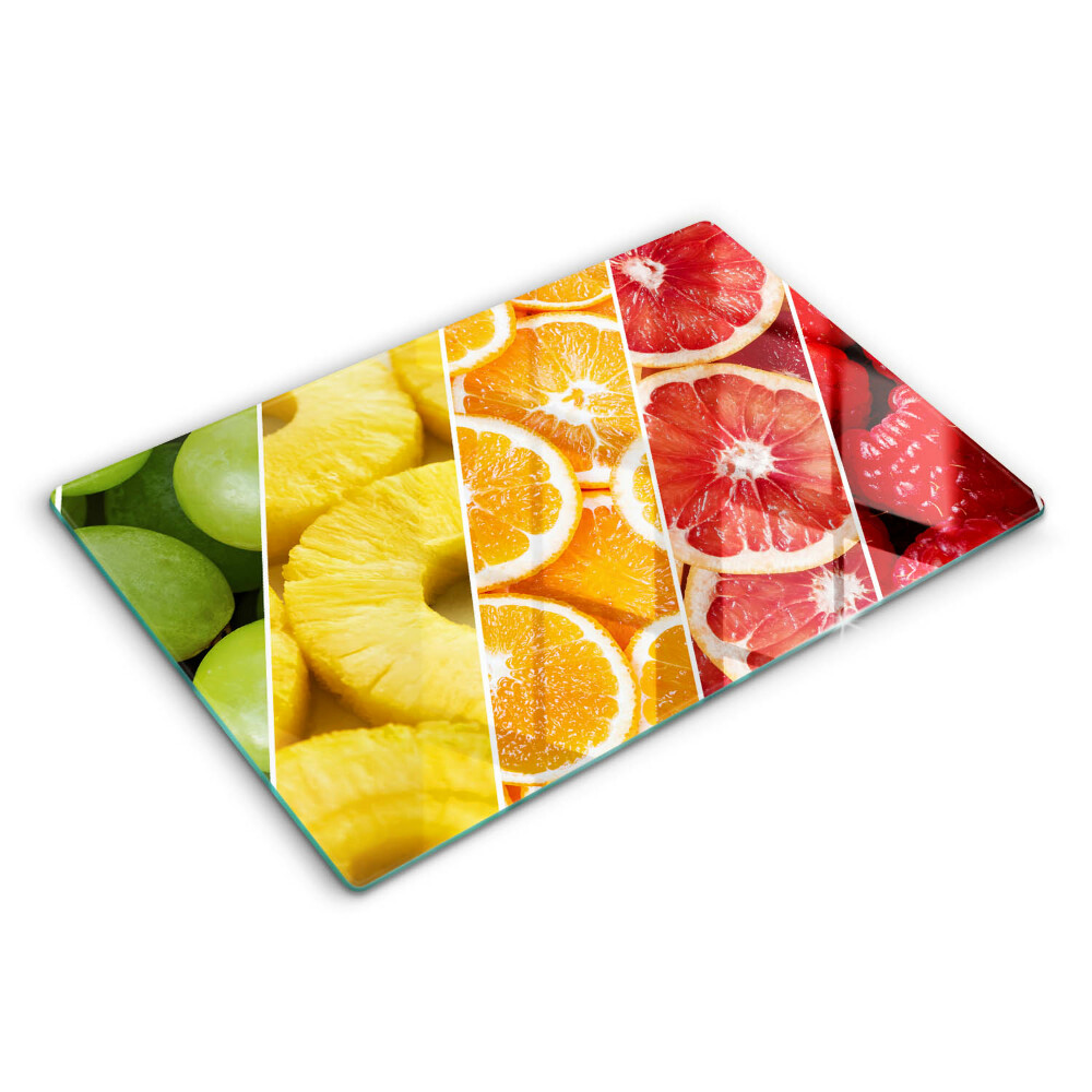 Modern placă din sticla protectie perete bucatarie Fructe colorate 80x52 cm