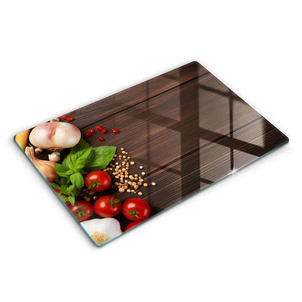 Modern placă din sticla protectie perete bucatarie Legume pe masă 80x52 cm
