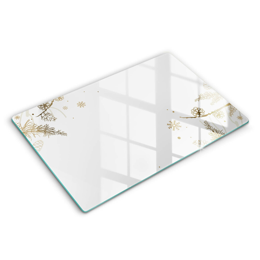 Modern placă din sticla protectie perete bucatarie Decorațiuni de iarnă 80x52 cm