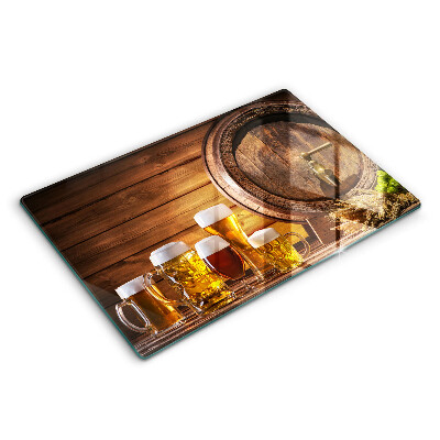 Modern placă din sticla protectie perete bucatarie Un butoi de bere 80x52 cm