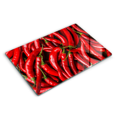 Modern placă din sticla protectie perete bucatarie Ardei iuți 80x52 cm