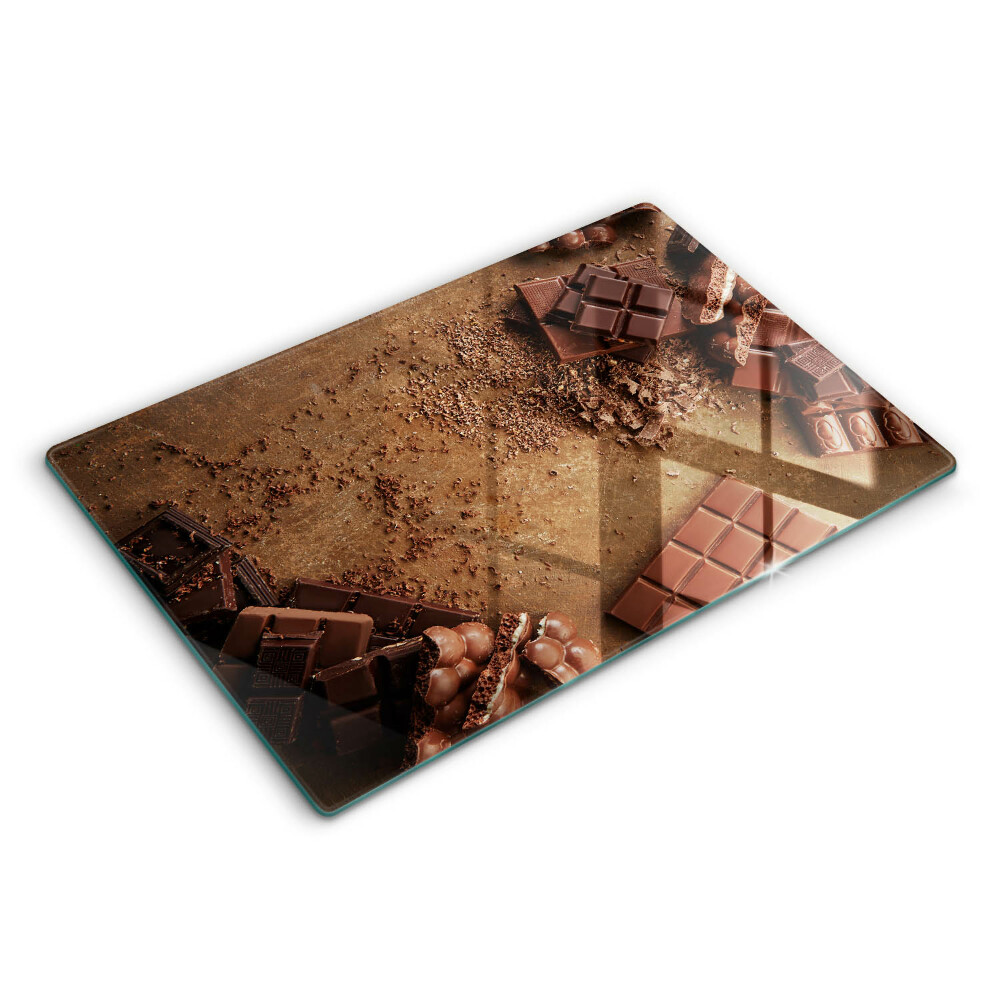 Modern placă din sticla protectie perete bucatarie dulciuri de ciocolată 80x52 cm