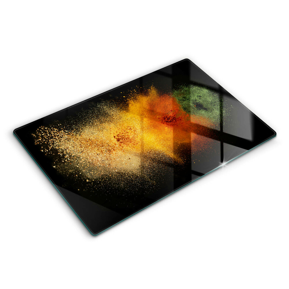 Modern placă din sticla protectie perete bucatarie Condimente colorate 80x52 cm