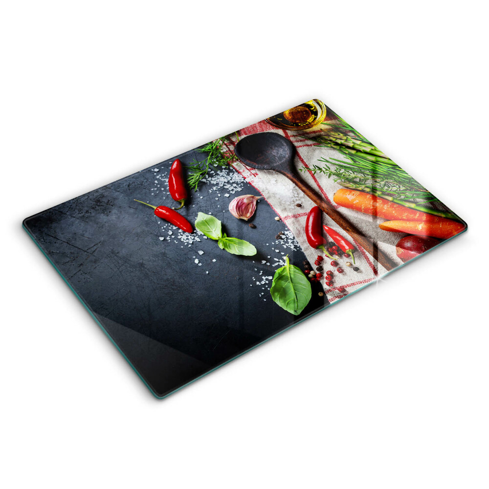 Modern placă din sticla protectie perete bucatarie Mâncare de bucătărie 80x52 cm