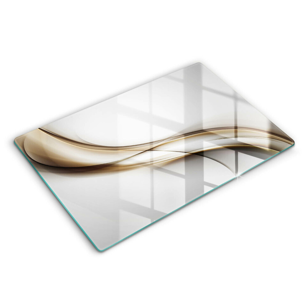 Modern placă din sticla protectie perete bucatarie Linii moi abstracte 80x52 cm