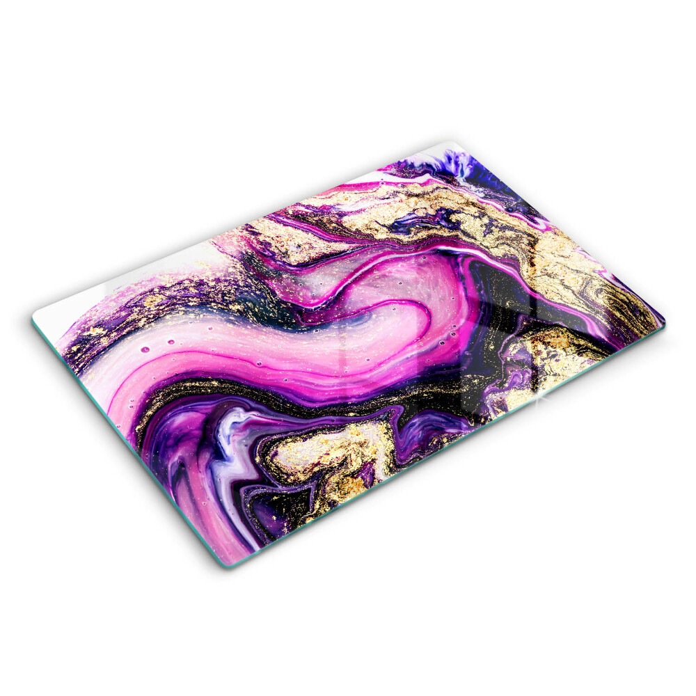 Modern placă din sticla protectie perete bucatarie Design abstract auriu 80x52 cm