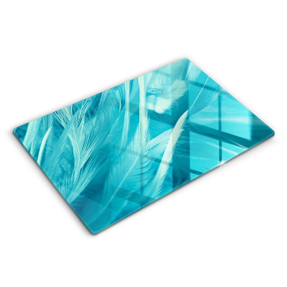 Modern placă din sticla protectie perete bucatarie Pene delicate 80x52 cm