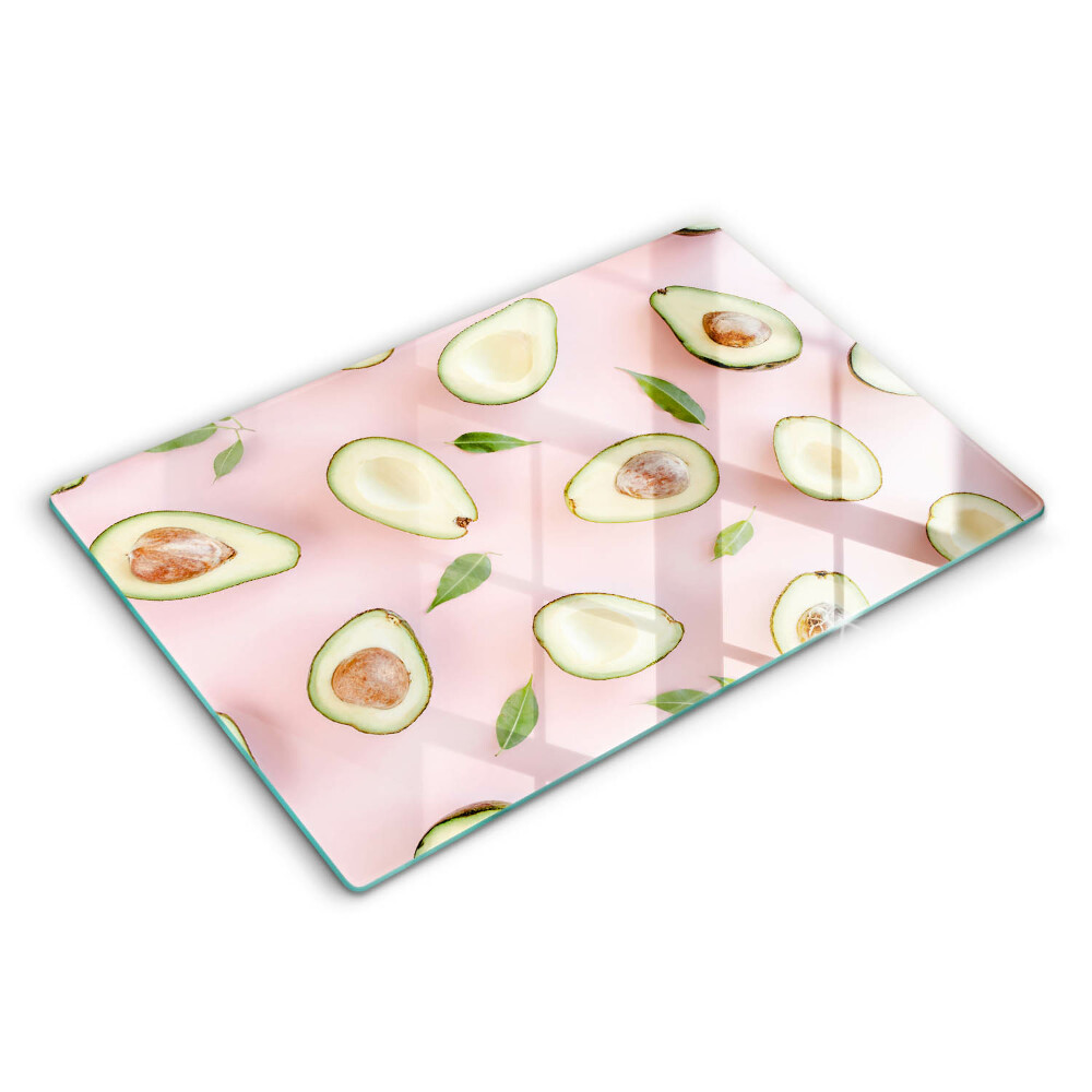 Modern placă din sticla protectie perete bucatarie Model de avocado 80x52 cm