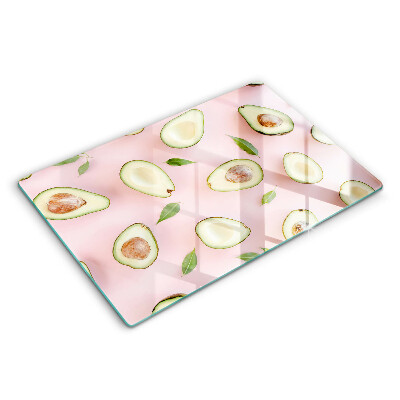 Modern placă din sticla protectie perete bucatarie Model de avocado 80x52 cm