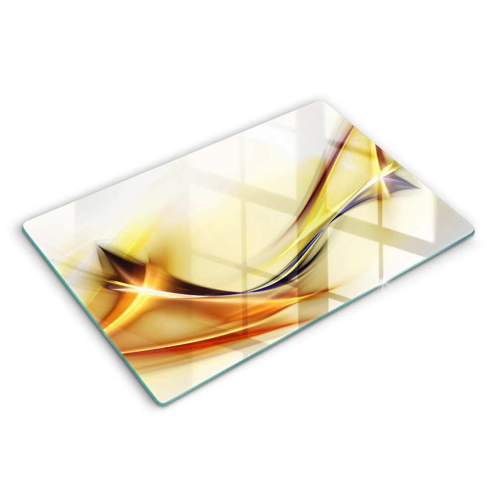 Modern placă din sticla protectie perete bucatarie Linii de lumină abstracte 80x52 cm