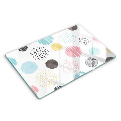 Modern placă din sticla protectie perete bucatarie Forme pictate 80x52 cm