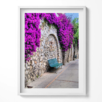 Tablou rama Calea cu flori în Capri, Italia