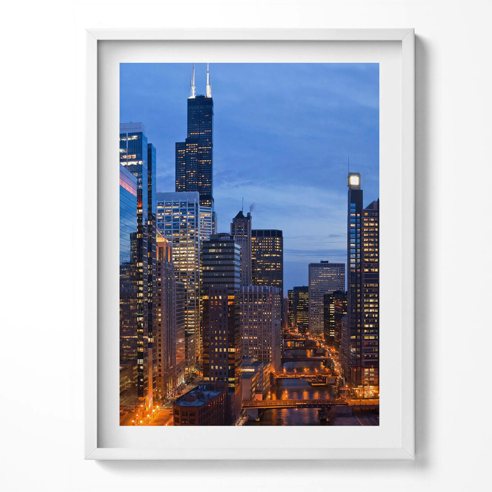 Tablou rama Luminile clădirilor marilor orașe