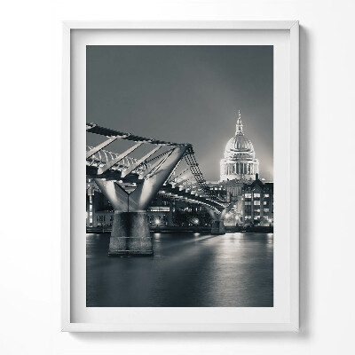 Tablou living cu rama Peisaj urban alb-negru