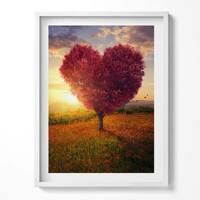 Tablou rama Copacul iubirii în formă de inimă