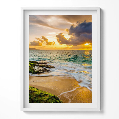 Tablou rama Malul plajei la apus