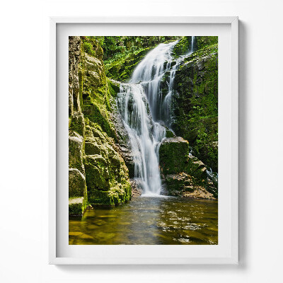 Tablou living cu rama Cascadă verde în junglă