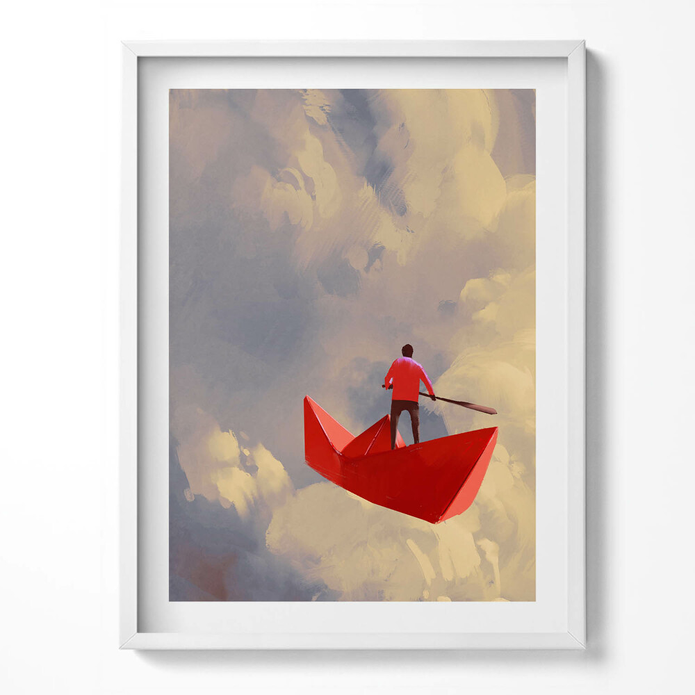 Tablou rama Călătorind pe nave de hârtie