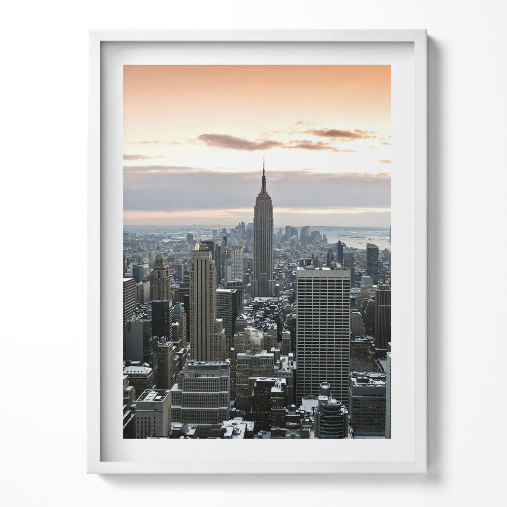 Tablou living cu rama Panorama arhitecturii orașului New York