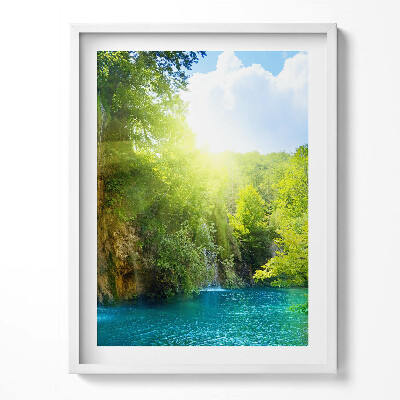 Tablou living cu rama Peisajul Lagunei Albastre