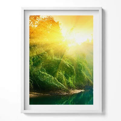 Tablou living cu rama Peisaj natural în razele soarelui