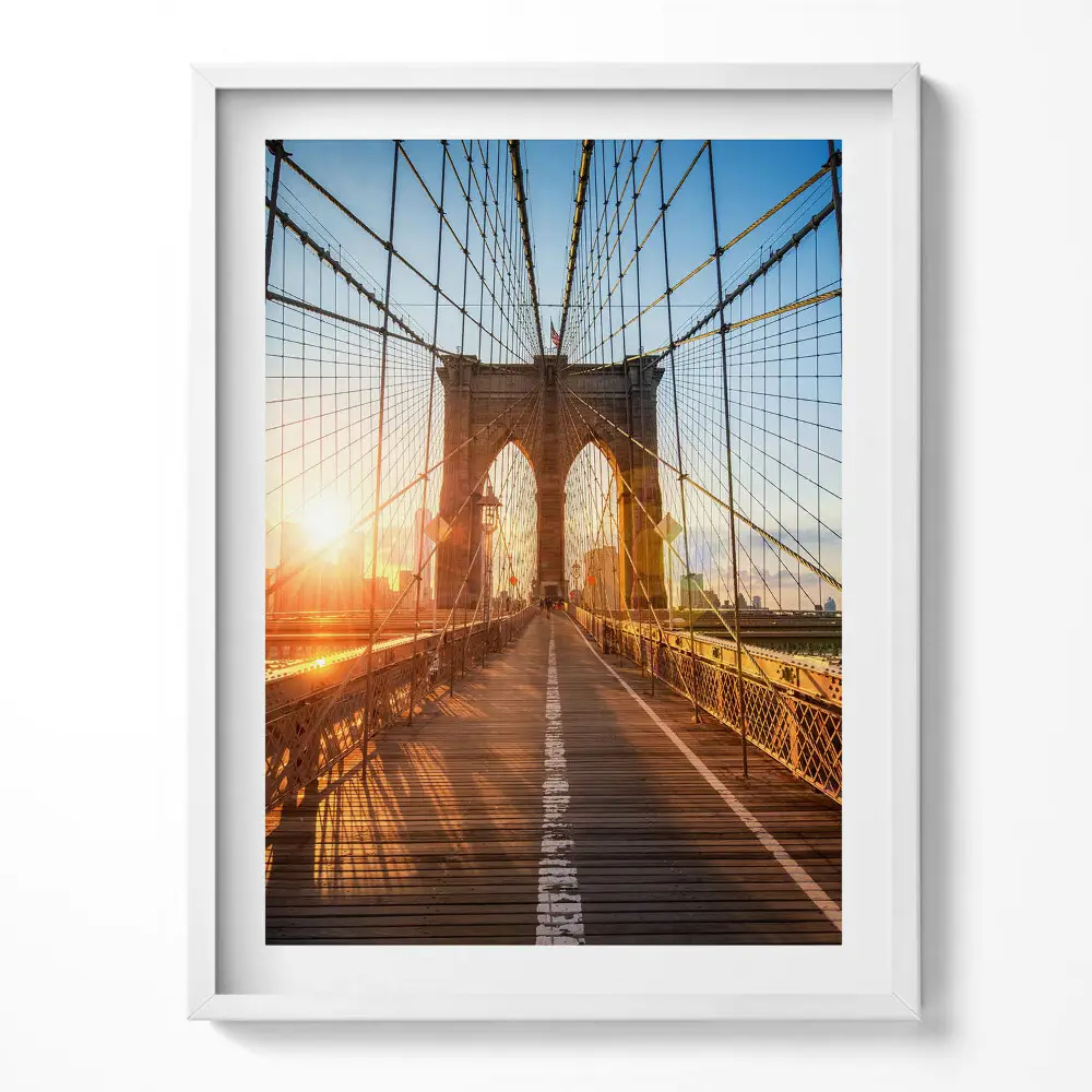 Tablou living cu rama Podul Brooklyn, New York
