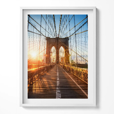Tablou living cu rama Podul Brooklyn, New York