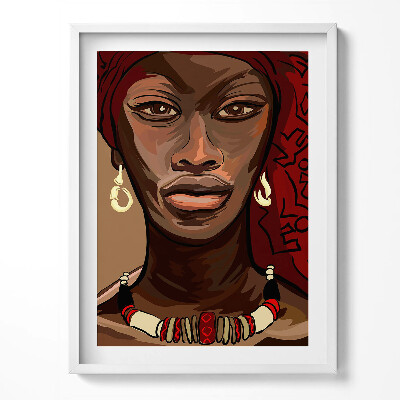 Tablou living cu rama Artă - Pictură a unei femei africane