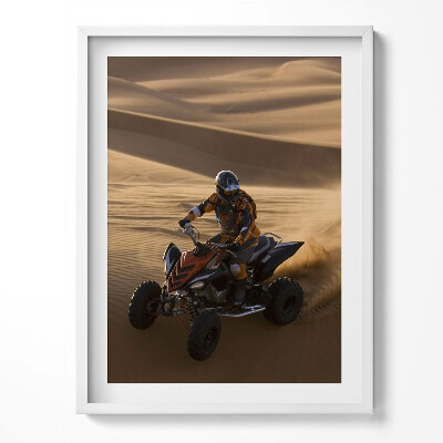 Tablou living cu rama Plimbare cu ATV-ul în deșert