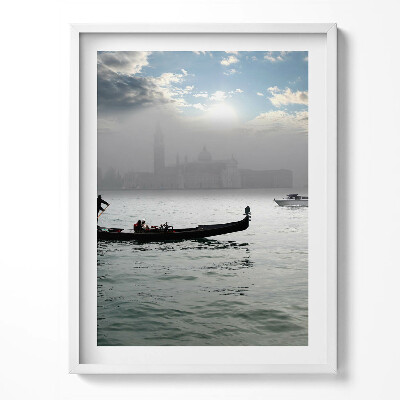 Tablou living cu rama Gondole venețiene