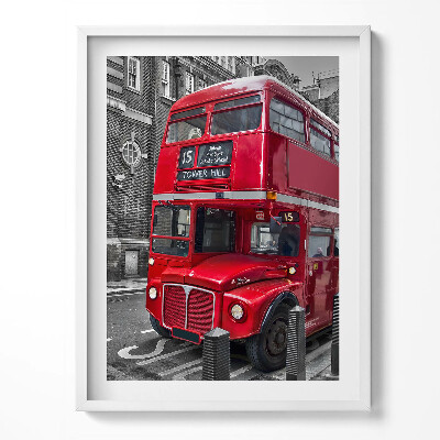 Tablou rama Autobuz roșu cu etaj