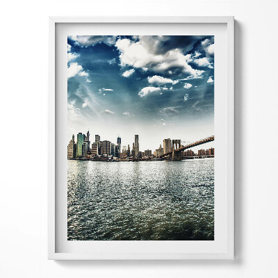 Tablou rama Orașul și Podul Brooklyn
