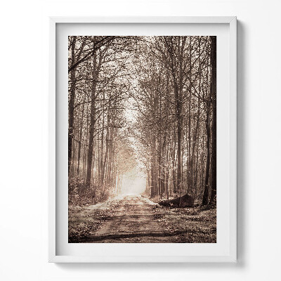 Tablou rama Cale de pădure în tonuri sepia