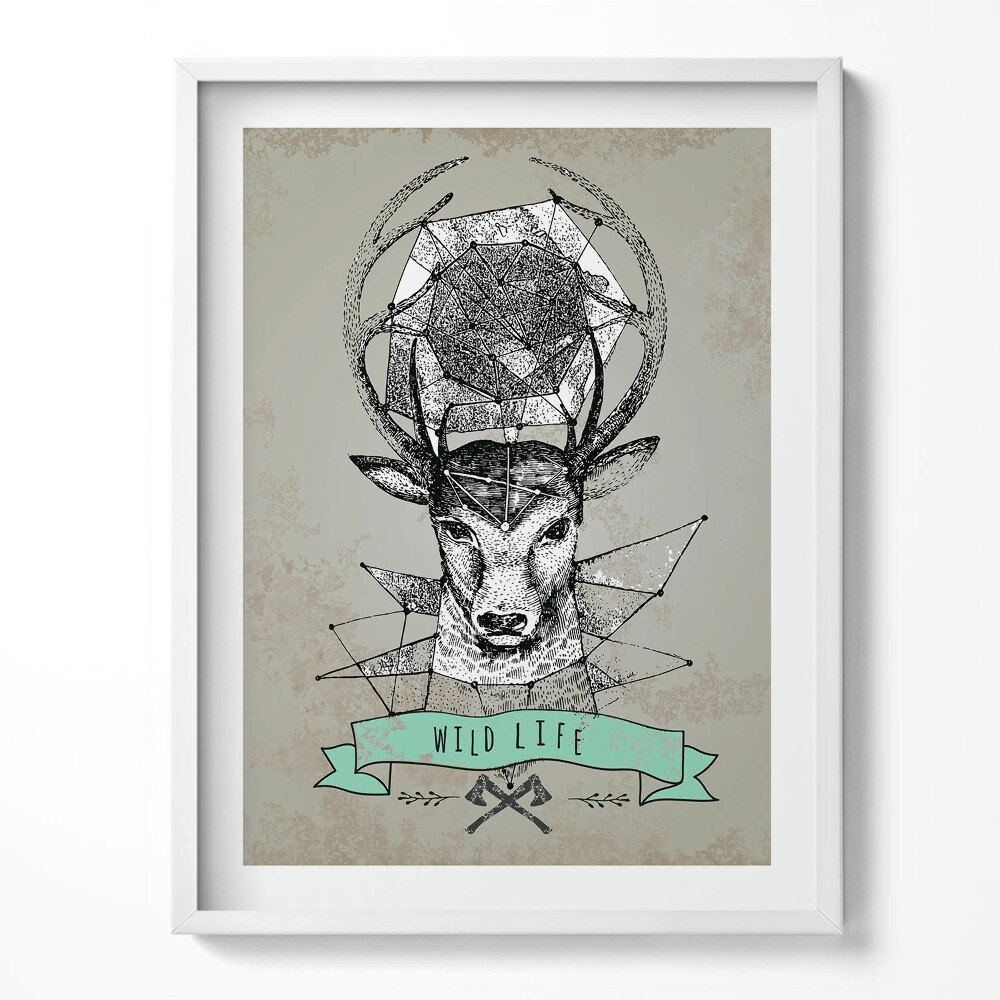 Tablou rama Cap de cerb