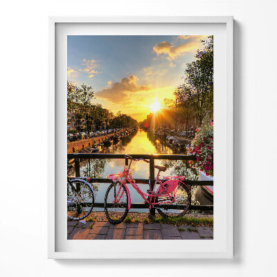 Tablou rama Răsărit de soare peste Amsterdam