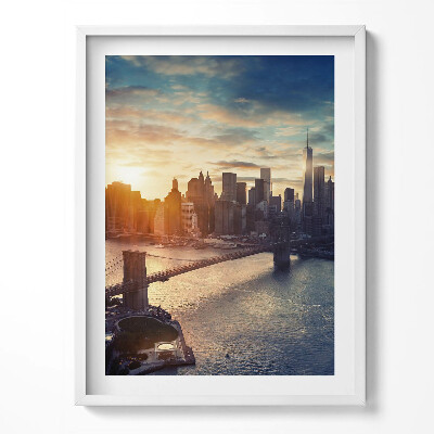 Tablou rama New York Manhattan și apus de soare